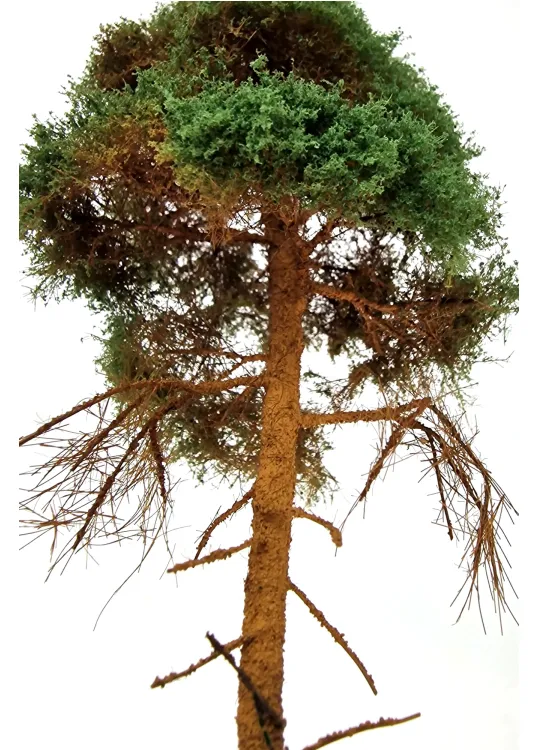 S11040 20pcs OO O Scale 1:75 Model Pine Trees For Railway Layout 11cm