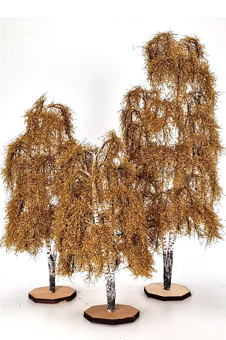 Autumn Double Birch Tree Model