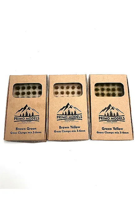 Model Grass Clumps – 3/6mm Brown-Yellow Mix