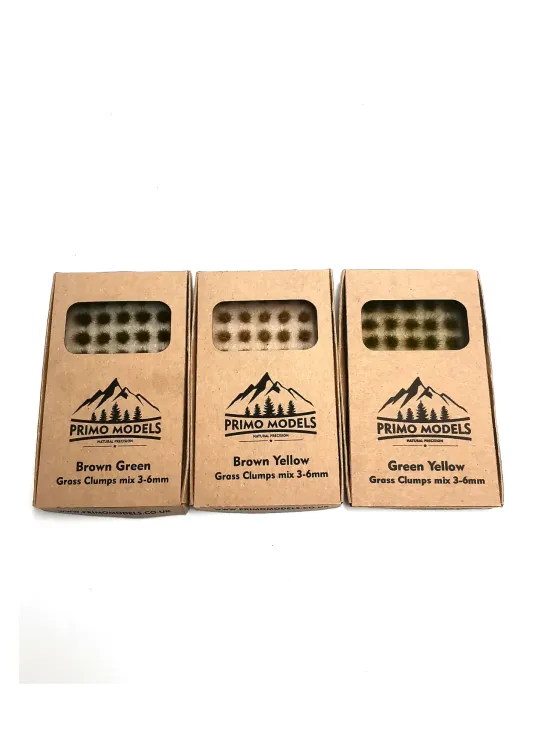 Model Grass Clumps – 3/6mm Green-Yellow Mix