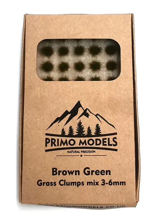 Model Grass Clumps – 3/6mm Green-Brown Mix