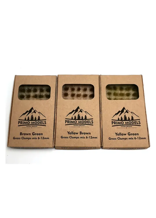 Model Grass Clumps – 6/12mm Green-Yellow Mix
