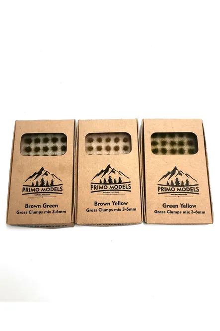 Model grass clumps 3/6mm mix