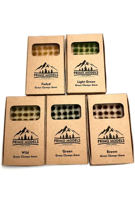 Model grass clumps 6mm